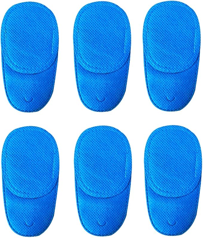 6 Piece Pack Children's Eye Patch can Cover Any Eye Patch, Treatment Amblyopia Strabismus Lazy Eye Patch, Reusable Medical Eye Patch (Medium Size, Blue)-Velvo Beauty