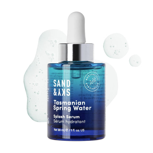 Sand & Sky Tasmanian Spring Water Hydrating Serum with Hyaluronic Acid & Probiotics - Fine Line Reducing Face Serum, Plumps Skin & Smooths Wrinkles, 1 fl oz-Velvo Beauty