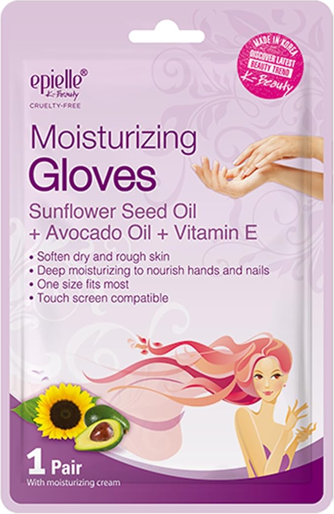 Epielle Hydrating & Moisturizing Hand & Foot Masks 12 Pairs, Relieve and Soften Dry Hands & Cracked Heels with Shea Butter & Sunflower Seed Oil, Korean Skin Care, Spa Set, Self Care Gifts for Women-Velvo Beauty