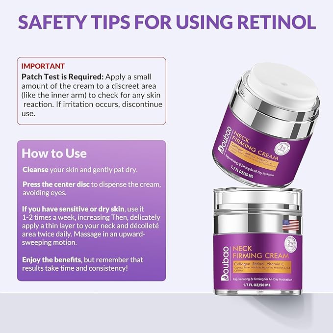 Advanced Neck Firming Cream – 3% Retinol & Hyaluronic Acid for Wrinkle Reduction, Lifting & Skin Tightening – Anti-Aging Moisturizer for Face, Neck & Décolleté – Deep Hydration, 1.7 FL OZ-Velvo Beauty