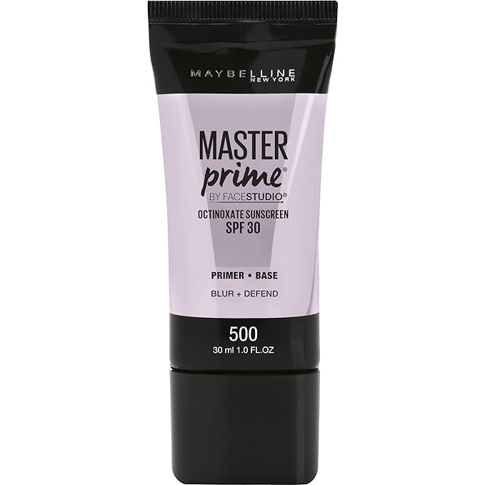 Maybelline New York Facestudio Master Prime Primer Makeup, Blur+ Defend, 1 fl. oz.-Velvo Beauty
