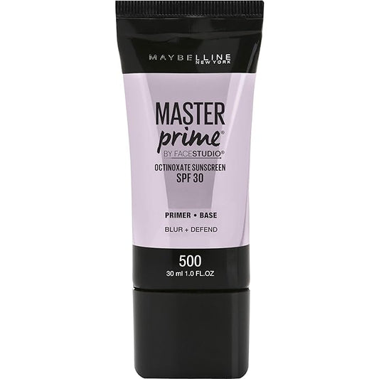 Maybelline New York Facestudio Master Prime Primer Makeup, Blur+ Defend, 1 fl. oz.-Velvo Beauty