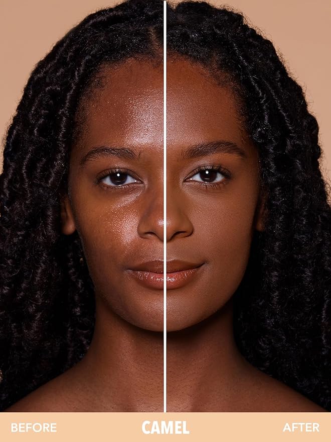 SHEGLAM SKin-Focus Full Coverage Powder Foundation Oil-Control Lightweight Face Pressed Powder Makeup-Camel-Velvo Beauty