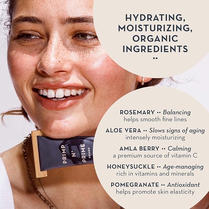 Glowing Skin Makeup Primer and Moisturizer - Vegan Hydrating Primer Face Makeup Pore Minimizer and Tinted Moisturizer for Face Care with Organic Base - Premium Face Primer for Makeup (Rose Gold)-Velvo Beauty