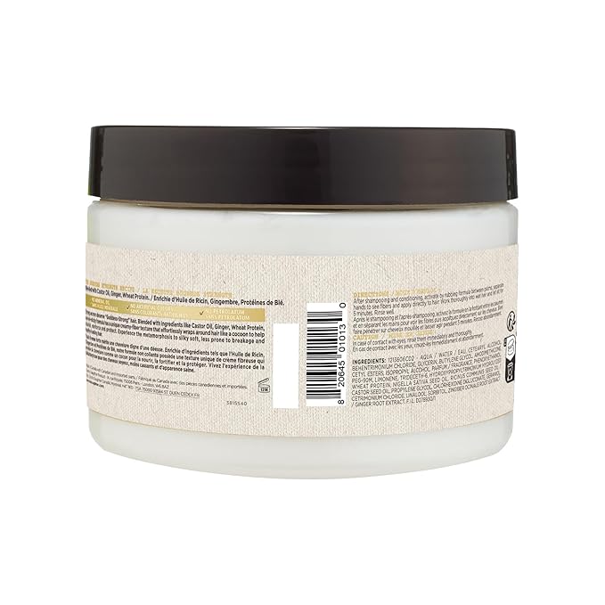 Carol's Daughter Goddess Strength Repairing Cocoon Hydrating Hair Mask for Waves, Coils and Curls, Hair Treatment With Castor Oil, 12 Oz-Velvo Beauty