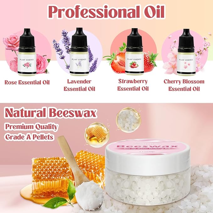 TSVATE DIY Lip Balm Kit, 47Pcs Lip Balm Making Kit for Kids, Make Your Own Lip Balm, DIY Lip Care Kit by Multi-flavor and Multicolored, DIY Makeup Set for Birthday Gift-Velvo Beauty