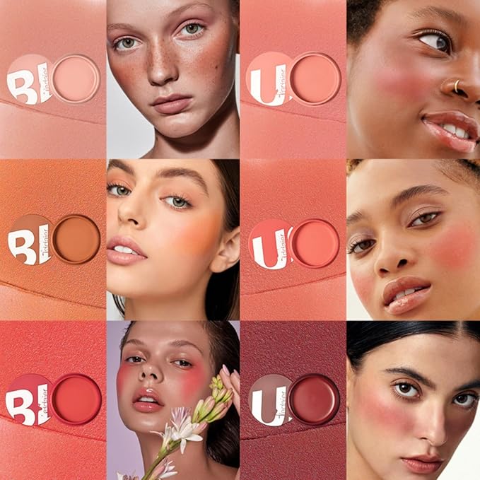 MAEPEOR Cream Blush 9 Color Smooth High-Pigmented Buildable Face Blush Long-Lasting Natural Look Face Blush for Cheeks (Color 08)-Velvo Beauty