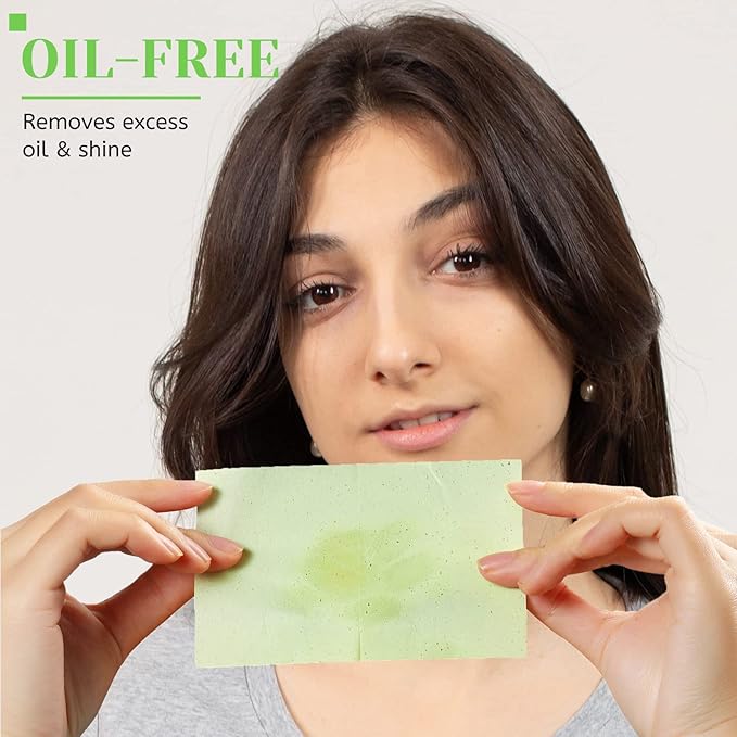 Oil Blotting Sheets for Face - Green Tea,26% Larger,6pk/600 Natural Blotting Paper for Oily Skin,Makeup Friendly Oil Absorbing Sheets,Easy To Grab One-Velvo Beauty
