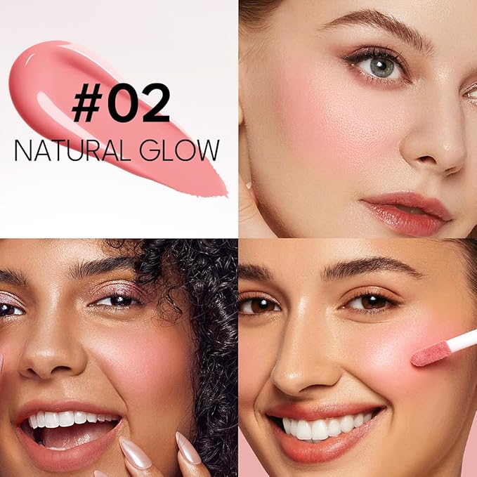 Liquid Cream Blush Stick Makeup for Cheeks | Build-in Brush - Application & Blending in One #L002 + #L003-Velvo Beauty