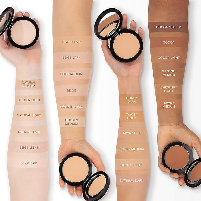 Glo Skin Beauty Pressed Base Powder Foundation Makeup (Cocoa Medium) - Flawless Coverage for a Radiant Natural, Second-Skin Finish-Velvo Beauty