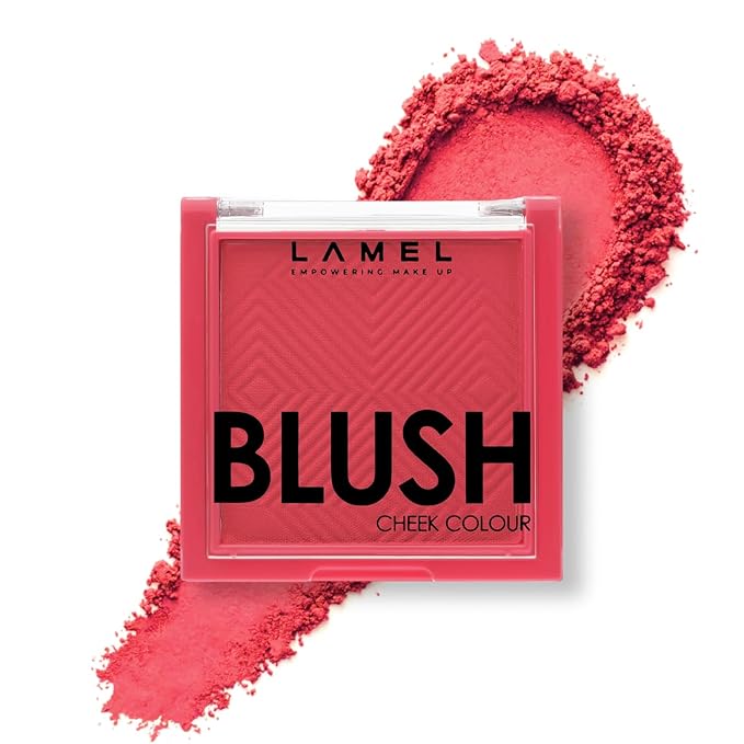 Lamel Blush Cheek Apricot Color Mini - Blendable Natural Blush Powder - Enhances & Defines Shapes & Features - Shading & Contouring Powder Blush - 4 Universal Shades - № 407 (Apricot) - 3.8g/0.13 oz-Velvo Beauty