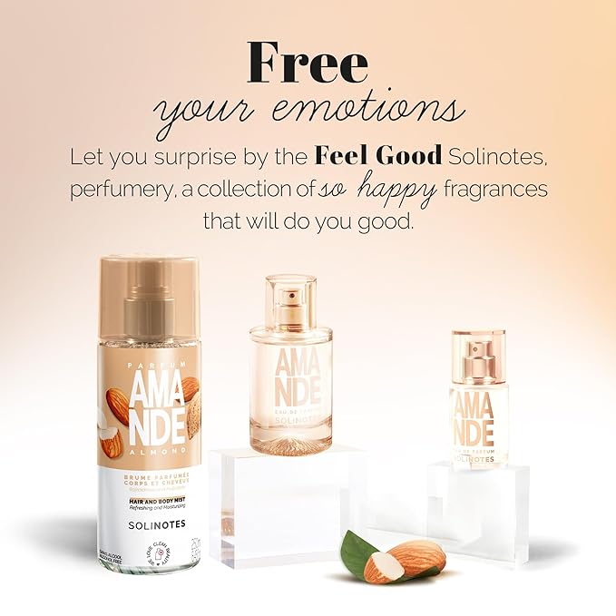 SOLINOTES Almond Perfume for Women - Eau De Parfum | Delicate Floral and Soothing Scent - Made in France - Vegan - 1.7 fl.oz-Velvo Beauty