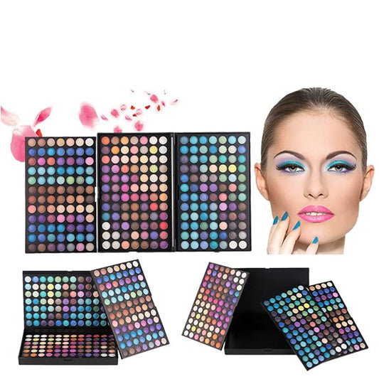 Pro 252 Colors Eyeshadow Makeup Palette Cosmetic Contouring Kit Holiday Makeup Gift Set | Full Makeup Kit for Women Essential Starter Bundle- Ideal for Professional and Daily Use-Velvo Beauty