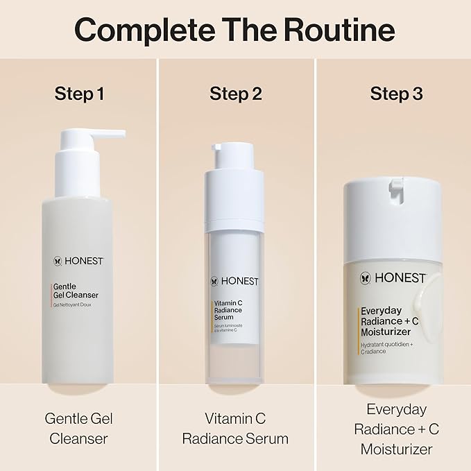 Honest Beauty Everyday Radiance Vitamin C Lightweight Moisturizer | Brightens + Improves Skin Tone | Gentle for Sensitive Skin, Fragrance Free, Vegan | 1.7 fl oz-Velvo Beauty