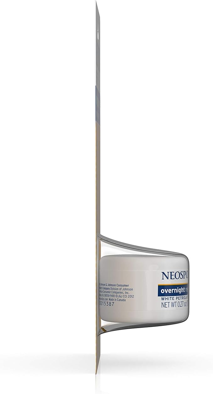 Neosporin Lip Health Overnight Healthy Lips Renewal Therapy Petrolatum Lip Protectant, 0.27oz. (Pack of 2)-Velvo Beauty