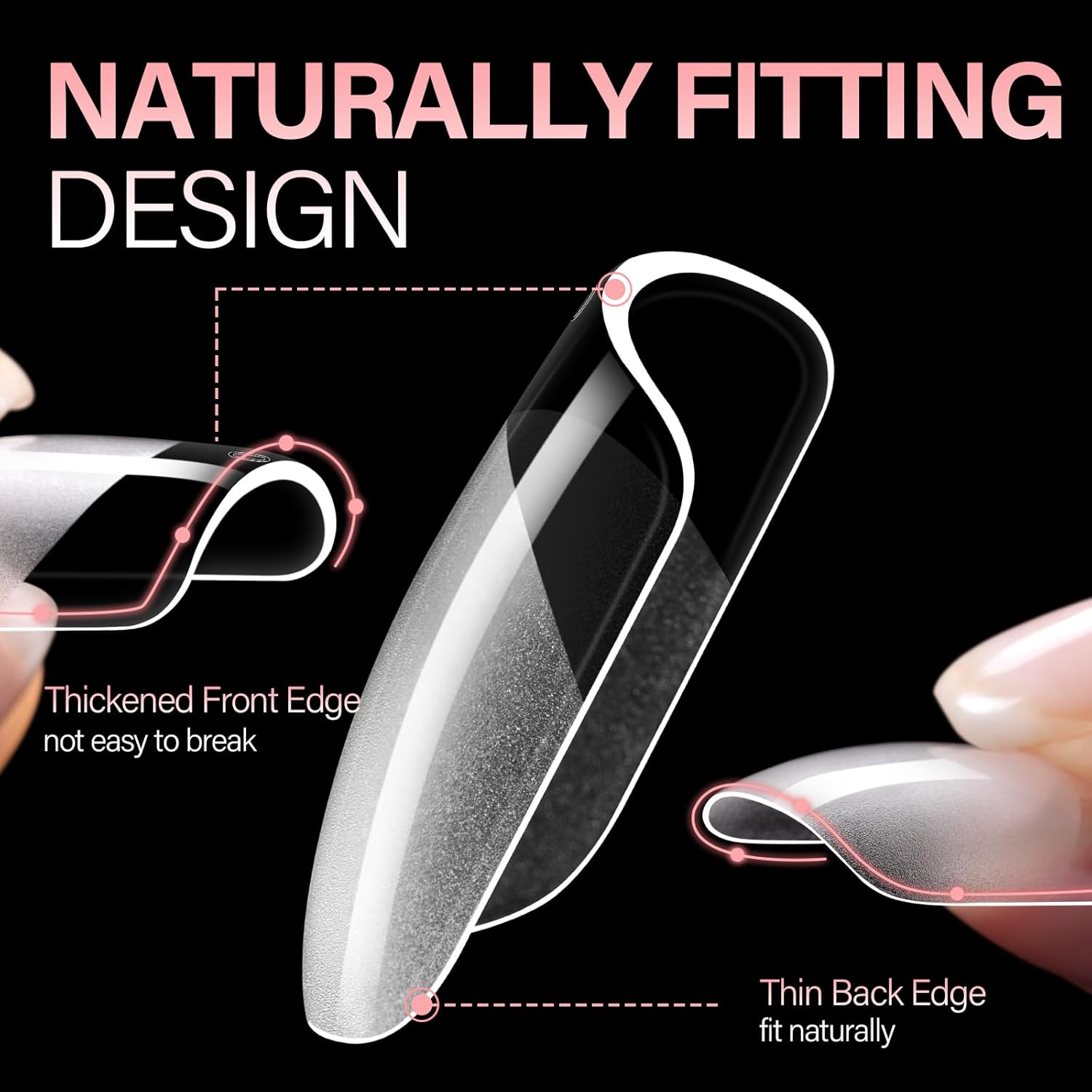 AILLSA Short Square Nail Tips, Fake Thickened Half Matte Nails Tips, Pre-shaped Press on False Nail Tip for Nail Salon 256PCS with Storage Box-Velvo Beauty