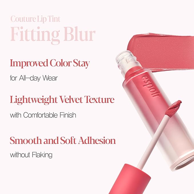 Espoir Couture Lip Tint Fitting Blur #8 Boba Fig 0.14oz | Soft and Creamy Color for Blurry Lip Look | Smudge-Proof Fixing Lip Stain | Lightweight and Comfortable Matte Finish-Velvo Beauty