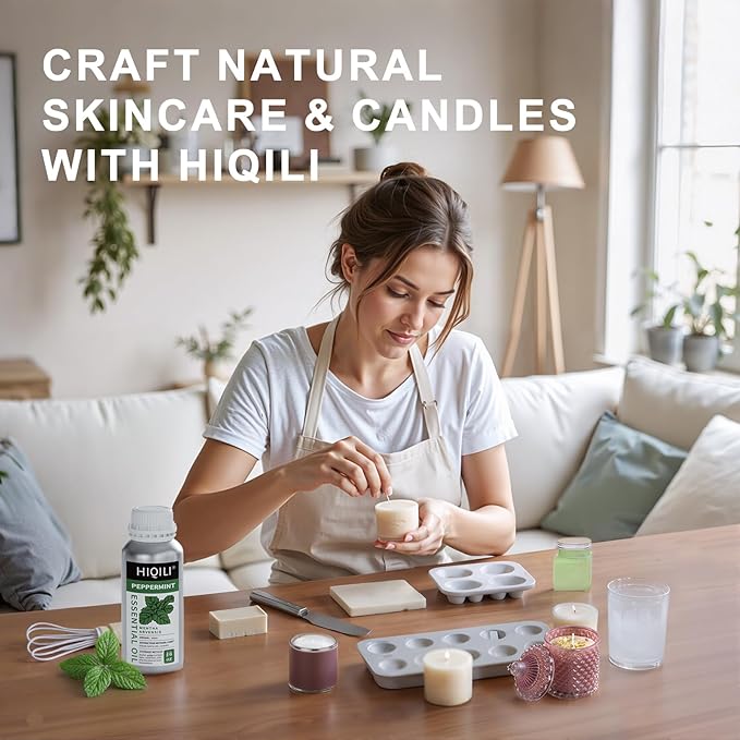 HIQILI Peppermint Essential Oil 16 oz 100% Pure Natural Aromatic Oil for Freshening Air, Hair Care, DIY Soap, SPA & Home Use-Velvo Beauty