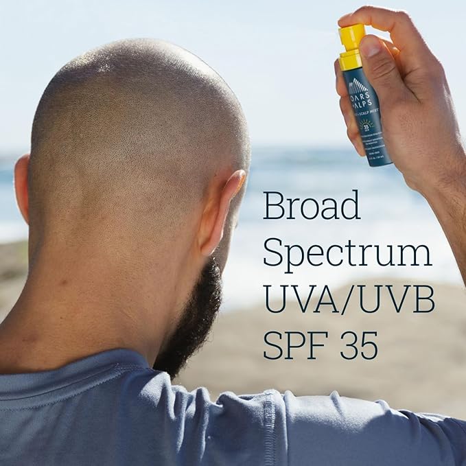 Oars + Alps Face & Scalp Sunscreen Spray Mist, SPF 35 Facial & Hair Sunscreen, Protects from Blue Light, Incfused with Aloe Vera + Cucumber, Water & Sweat Resistant, Summer Splash Scent, 2pk-Velvo Beauty