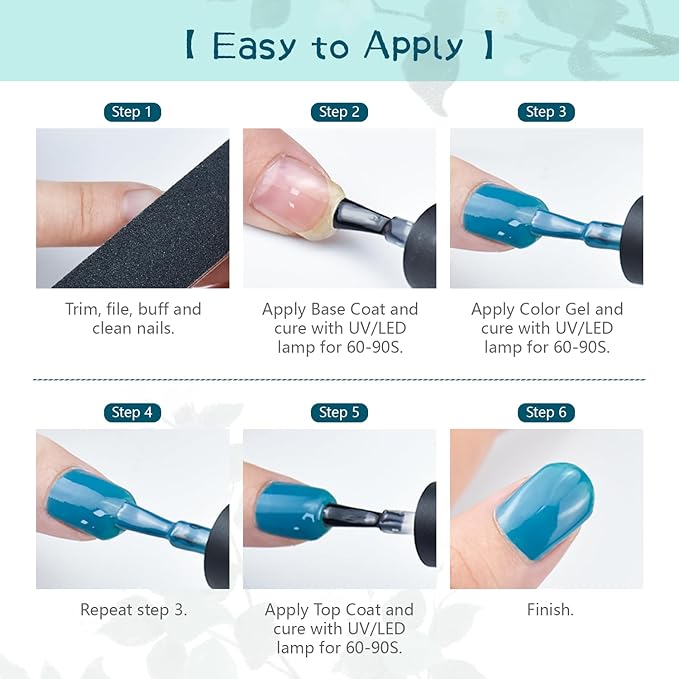 JODSONE 23 PCS Gel Nail Polish Kit with U V Light Popular Color with Durable Base Coat Matte Glossy Top Coat-Velvo Beauty