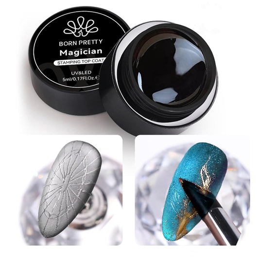 Born Pretty Magician Stamping Top Gel, Nail Stamping Gel Polish, Nail Art Stamping Gel, Nail Stamp for Nail Art Design-Velvo Beauty
