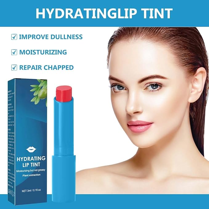 Lip Tint Hydrating,Strength Hydrating Lip Tint,Strong Moisturizing Effect Tinted Lip Balm Hydrating, Natural Ingredients Sheer Moisture Lip Tint (3PCS)-Velvo Beauty
