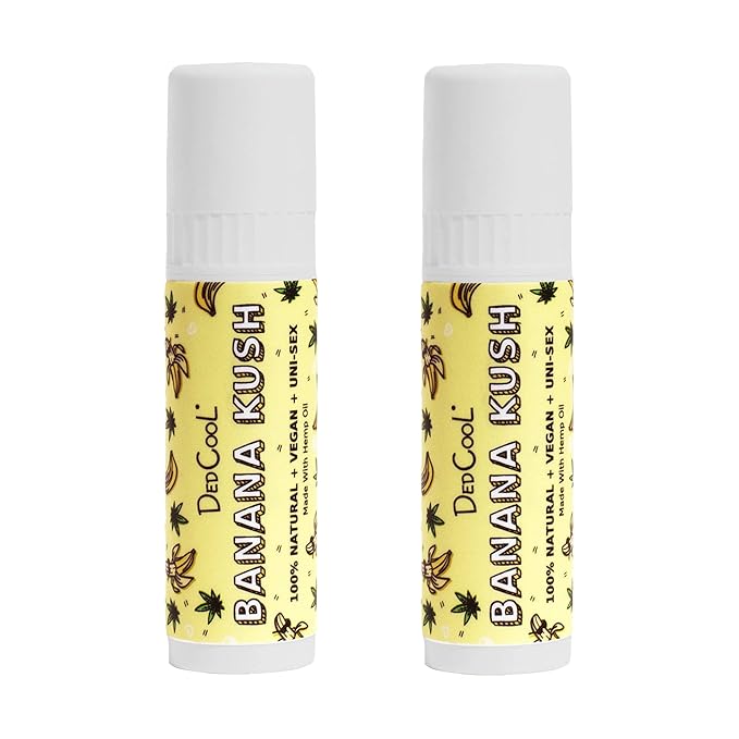 DedCool - Jumbo Vegan Lip Balm Stick | Clean, Non-Toxic Fragrance For All (Banana Kush, 2 Pack)-Velvo Beauty