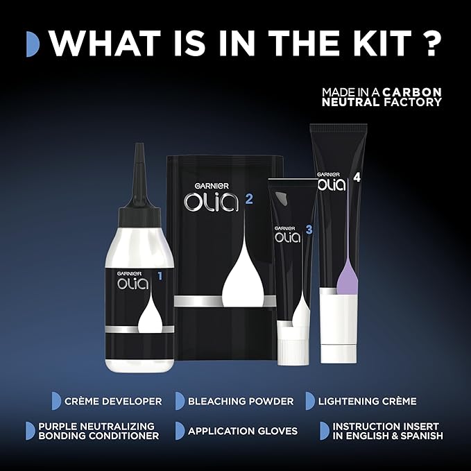 Garnier Hair Color Olia Ammonia-Free Brilliant Color Oil-Rich Permanent Hair Dye, B+++ Bleach Blonde Extreme, 2 Count (Packaging May Vary)-Velvo Beauty