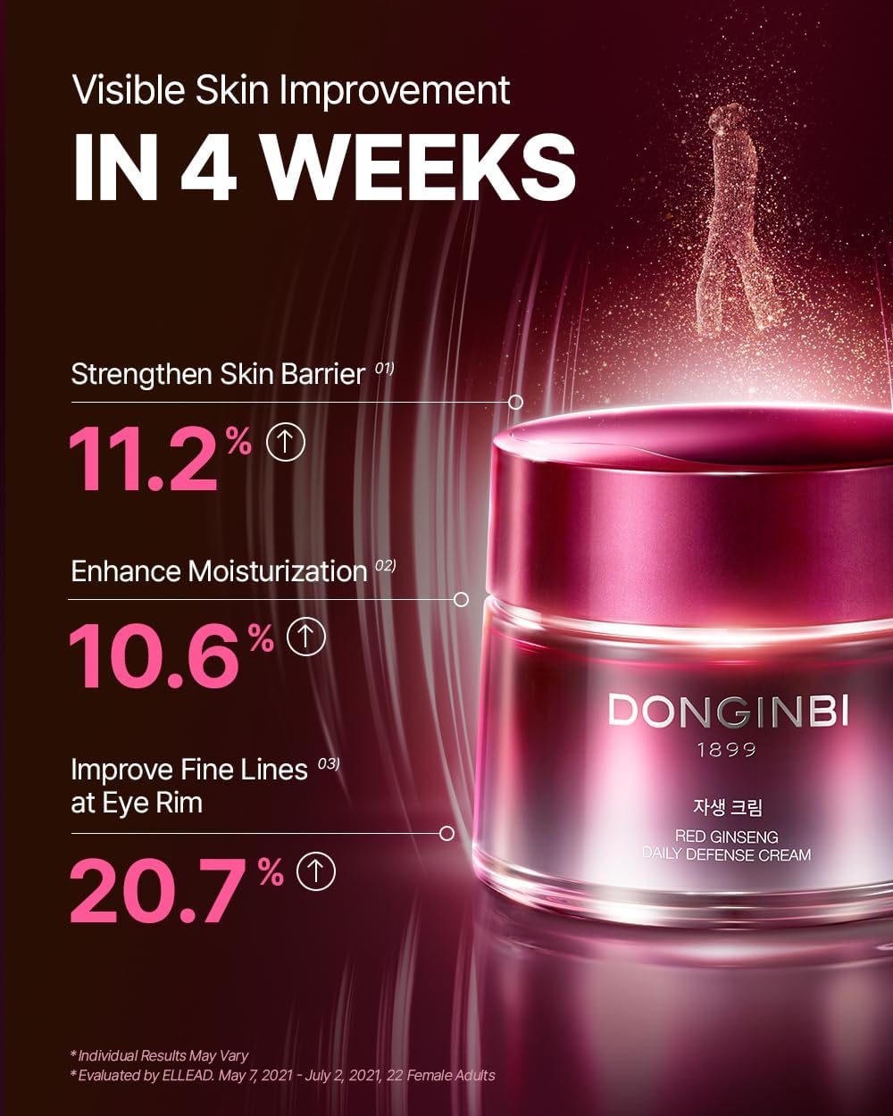Donginbi Red Ginseng Daily Defense Special Set - Firming Cream(0.85 floz) & Korean Red Ginseng Essence(2.03 floz), Skin Barrier Repair Serum for Dry Skin, Korean Skin Care Gifts for Women-Velvo Beauty