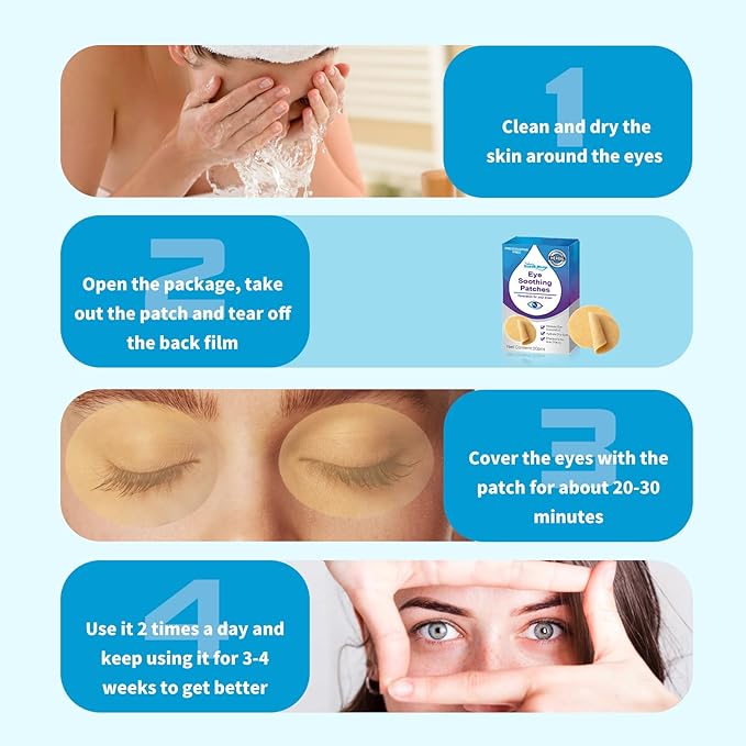 Eye Care Patch 20PCS Eye Pads for Tired Eyes & Dry Eyes Eye Cooling Pads for Puffy Eyes, Office Eye Relief & Refresh Refresh and Revitalize Tired Eyes-Velvo Beauty