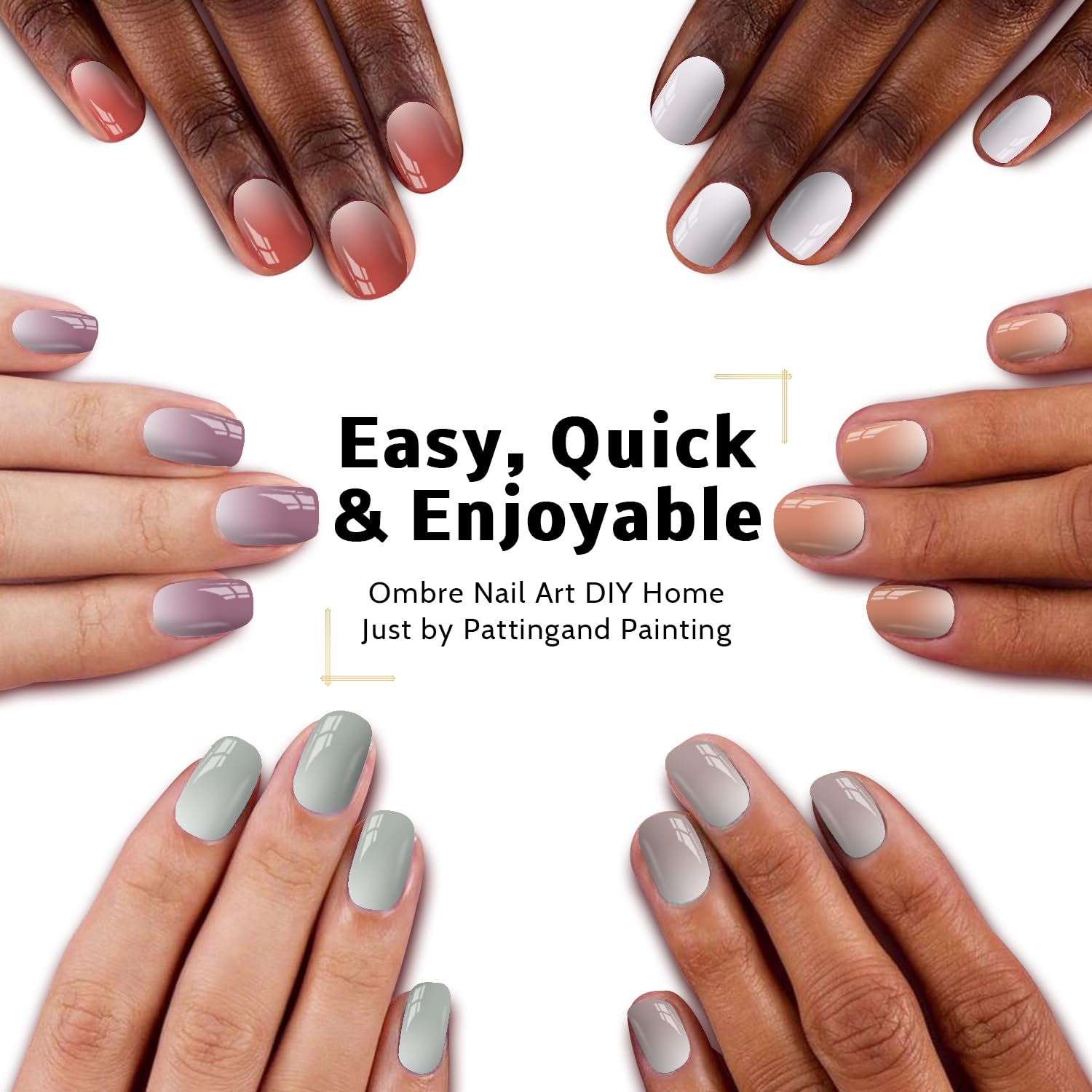 Sponge Pat Paint Nail Gel, 9 Colors Ombre Nails Gradient Gel Nail Blush Blooming Aura Nails Drawing Stripper Floral Painting Nail Art, No Wipe, UV/LED Curing (9 Colors G)-Velvo Beauty