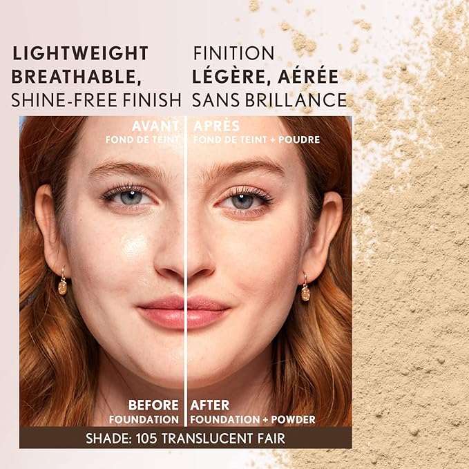 COVERGIRL Clean Invisible Loose Powder - Loose Powder, Setting Powder, Vegan Formula - Translucent Fair, 20g (0.7 oz) (Pack of 2)-Velvo Beauty