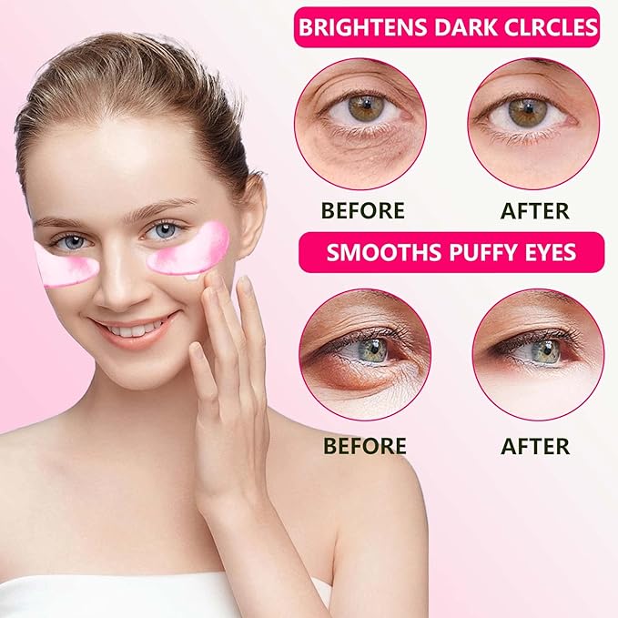 30 Pairs Gold Under Eye Masks,Moisturizing Hydrating Under Eye Patches for Puffy Eyes,Under Eye Treatment for Dark Circles Eye Bags Fine Lines,Eye Skin Care Products for Women & Man-Velvo Beauty