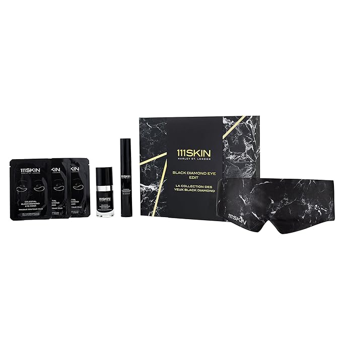 111SKIN Black Diamond Eye Edit| Gift Set of Celestial Black Diamond Eye Cream, Eye Masks and Contour Gel | Tighten & Lift Eye Area | Botox Alternative-Velvo Beauty