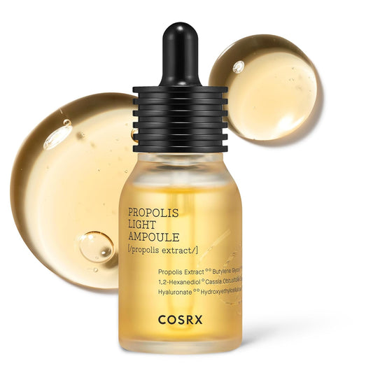COSRX Propolis Ampoule, Glow Boosting Serum for Face with 73.5% Propolis Extract, 1.01fl.oz/30ml, Hydrating Essence for Sensitive Skin, Fine Lines, Uneven Skintone, Korean Skincare-Velvo Beauty