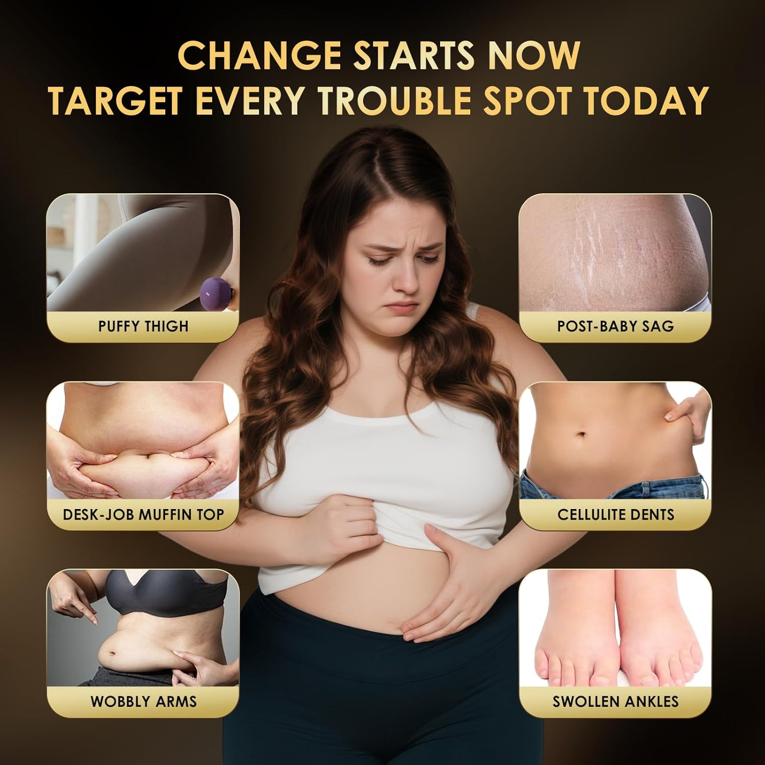 B Flat Belly Firming Cream - Premium Skin Tightening Cream for Stomach，Thighs & Butt， Skin Smoothing Moisturizer for Women and men, 4.22 fl oz-Velvo Beauty