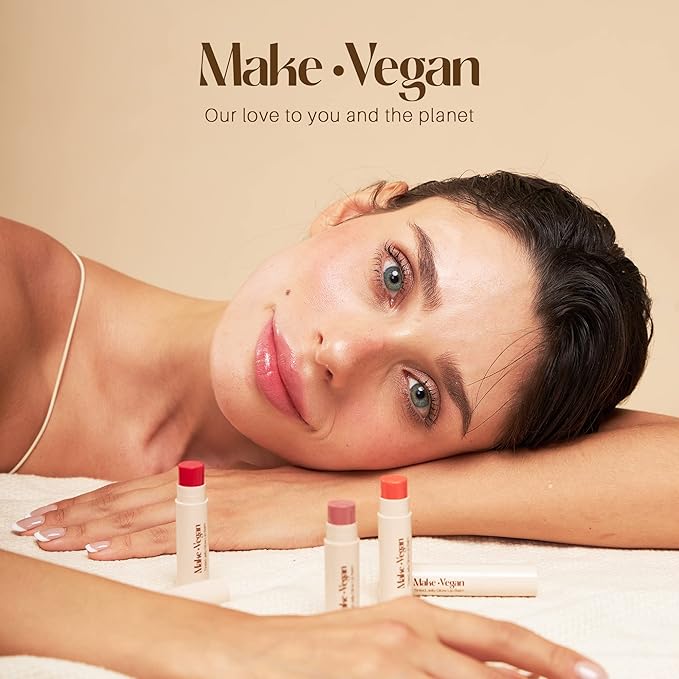 Vegan Tinted, Lip Moisturizer Gifts Sets & Hydrating Lip Balm Set, Natural Lip Balm for Dry Cracked with Argan Oil, Sunflower Oil and Hyaluronic, Not Tested on Animals (3 Packs)-Velvo Beauty