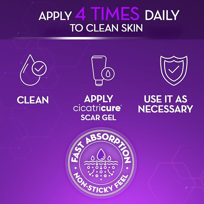 Cicatricure Advanced Scar Gel for Face & Body - Proven Results in 2 Weeks, Scar Treatment for Surgical Scars, Stretch Marks, Scars of Burns and Injuries, Acne Scar Treatment, 1 oz (28 g) - Pack of 2-Velvo Beauty