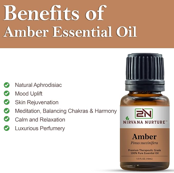 Amber Essential Oil 100% Pure Premium Therapeutic Grade, Undiluted-Velvo Beauty