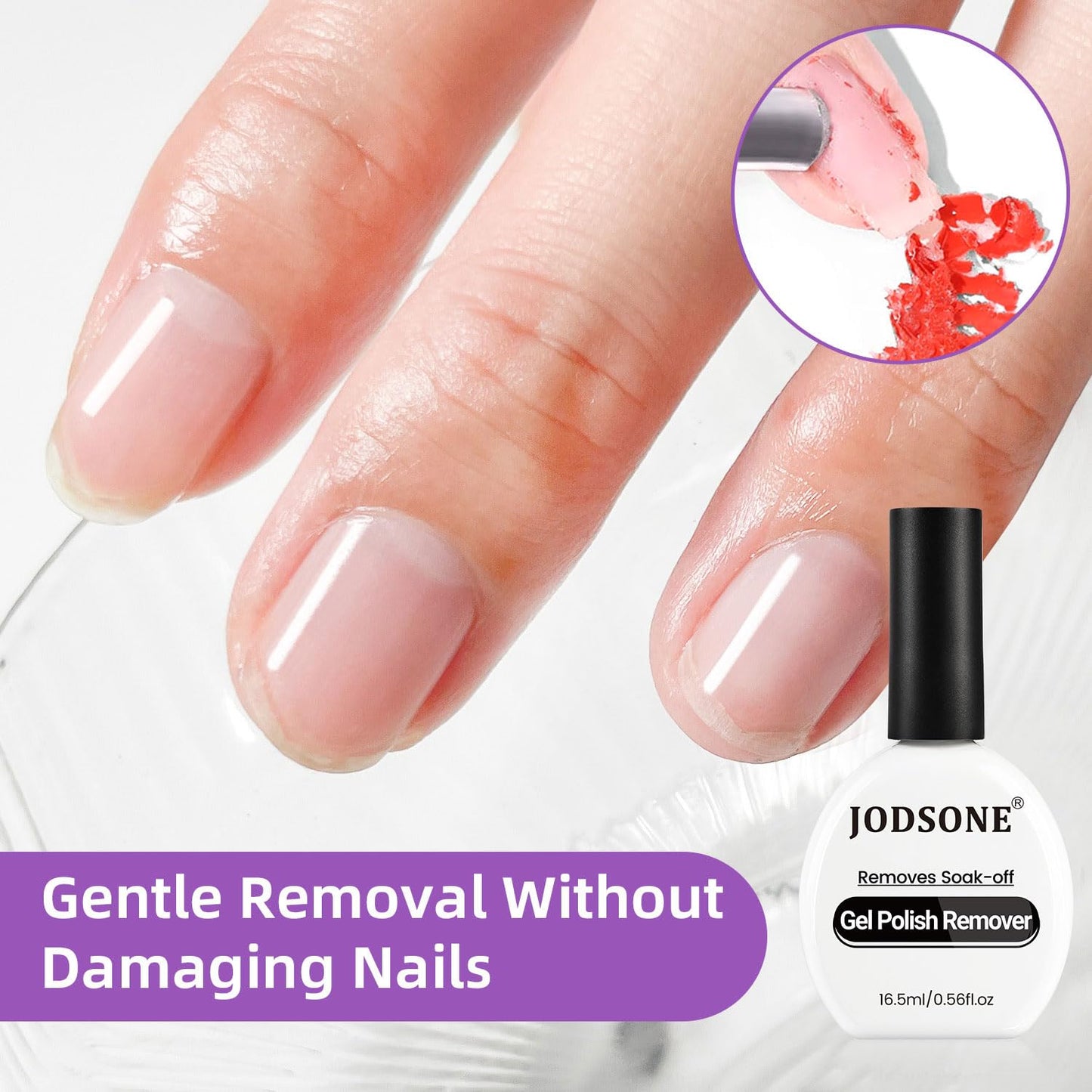 JODSONE Gel Nail Remover 16.5ml No Need Soaking or Wrapping for Nails 3-5 Minutes Effective Gel Nail Polish Remover for Quick And Easy Removal At Home-Velvo Beauty