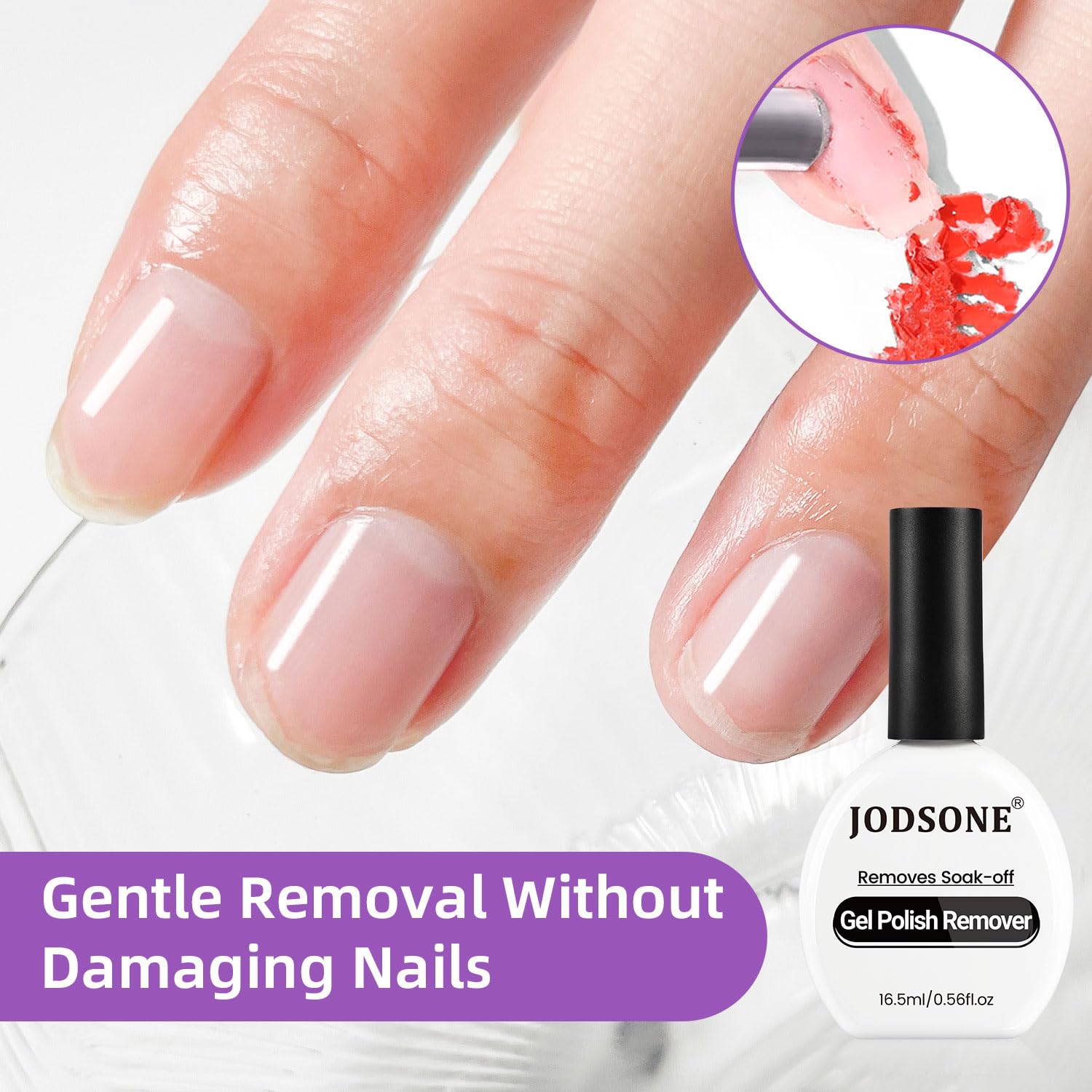 JODSONE Gel Nail Remover 16.5ml No Need Soaking or Wrapping for Nails 3-5 Minutes Effective Gel Nail Polish Remover for Quick And Easy Removal At Home-Velvo Beauty