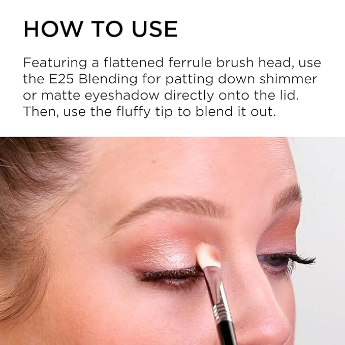 Sigma Beauty Professional E25 Eyeshadow Blending Brush – Professional Eyeshadow Brush for Seamless Eyeshadow Blending, Softens Dramatic Edges & Harsh Lines for a Well Blended Effect (1 Brush)-Velvo Beauty