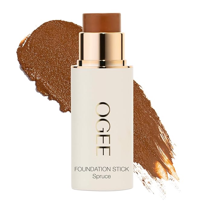Ogee Sculpted Complexion Foundation Stick (Spruce 12.75N - Deep, Bronze Undertones) Full Coverage Foundation Makeup - Instantly Balance & Even Complexion - 70% Organic Ingredients-Velvo Beauty
