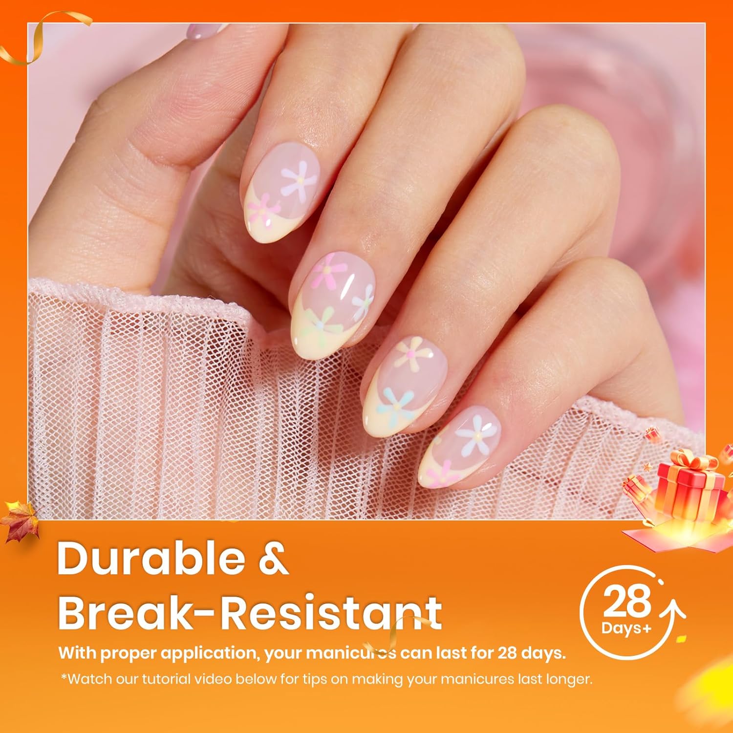 Beetles Extra Short Almond Nail Tips, 12 Sizes 288 PCS Pre-Shaped Clear Full Cover Etch Gel Nail Tips Clear Acrylic Nails Glue on Nails for Girls Women Nail Art Design,Nail Glue Needed-Velvo Beauty