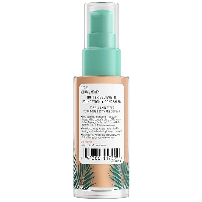 Physicians Formula Butter Believe It! Foundation + Concealer Medium | Dermatologist Tested, Clinicially Tested-Velvo Beauty