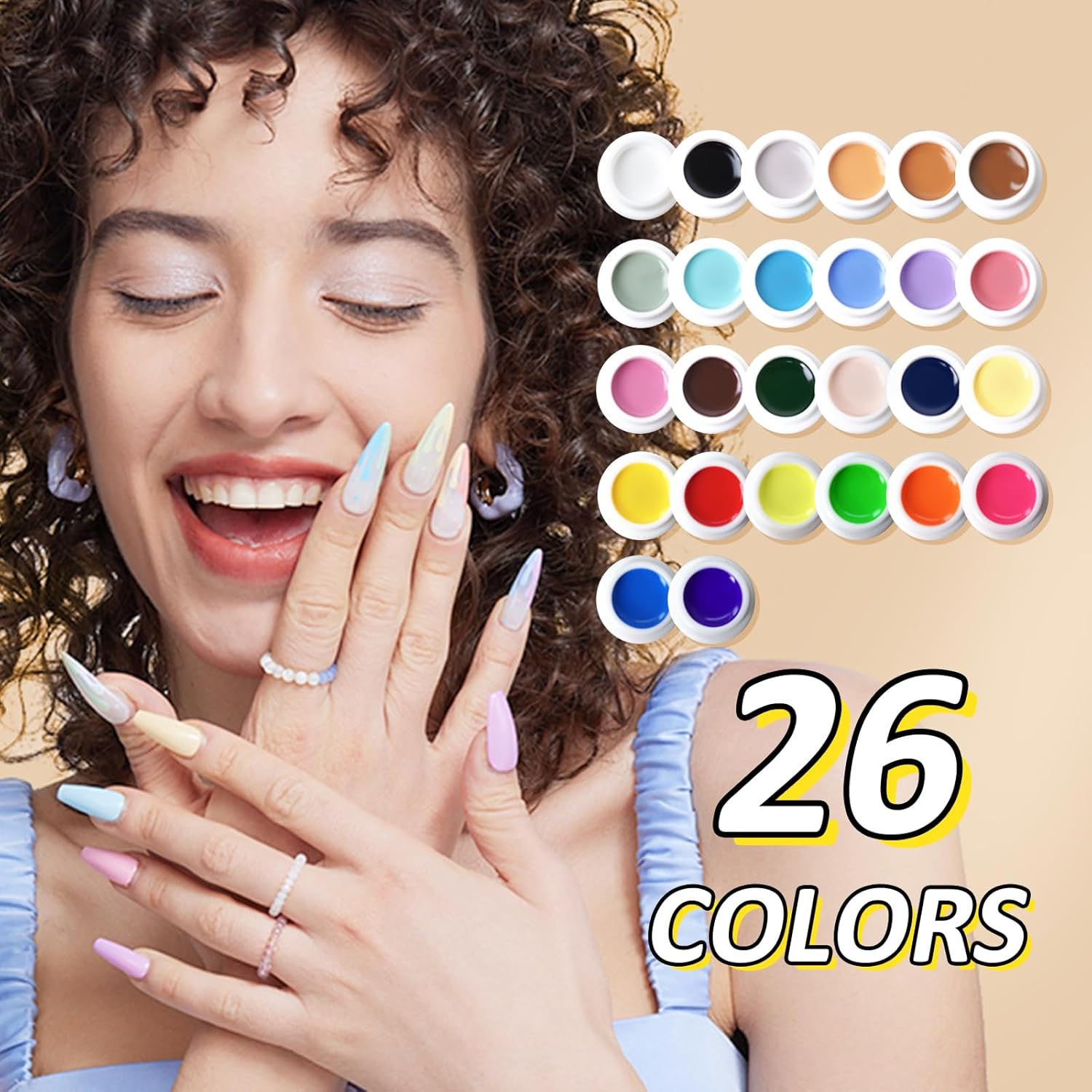 Nail Art Stamping Kit - 26 Color Gels with 5 Stainless Steel Plates, Dual-Ended Silicone Stamper & Scraper - DIY Nail Design Set for Beginners and Pros-Velvo Beauty