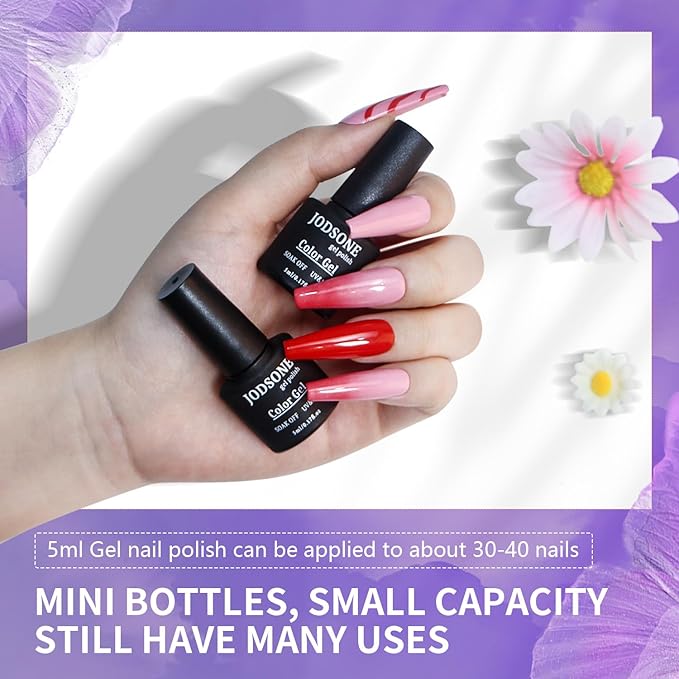 JODSONE 20 Colors Gel Nail Polish Kit with U V Light Base Top Matte Coat High Shine Vibrant Nail Gel Equipped with Manicure Tools-Velvo Beauty