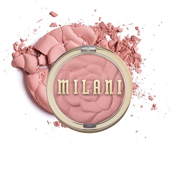 Milani Rose Blush, Powder Blush for Cheeks, Cruelty Free Makeup - Shape, Contour & Highlight Face for a Natural Matte Finish -Romantic Rose-Velvo Beauty