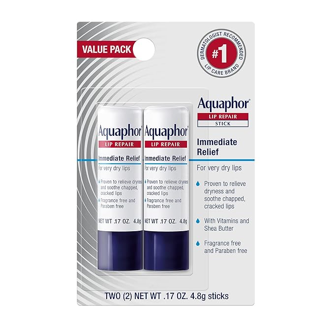 Aquaphor Lip Repair Stick, Lip Protectant, Moisturizing Lip Balm Multipack, 0.17 Oz, 2 Pack-Velvo Beauty