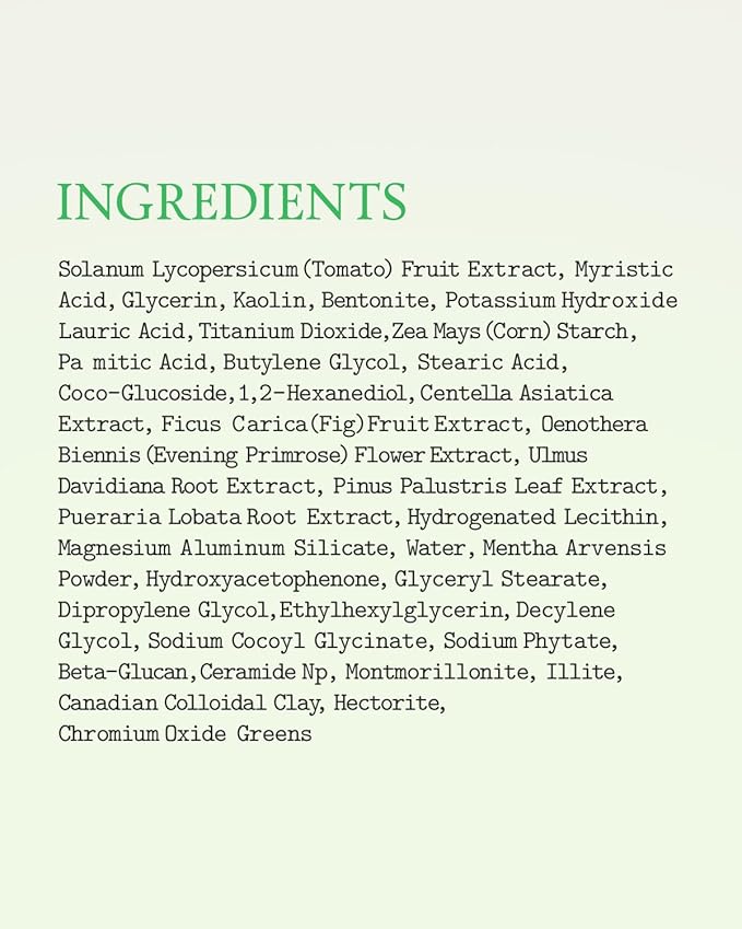 FULLY Green Tomato Pore Detox Clay Mask Cleanser, Pore Minimizing, Blackhead Care, Sebum Control, Exfoliation, Vegan, Face Wash, Sensitive Skin, Korean Skincare 4.05 fl.oz-Velvo Beauty